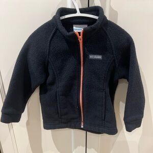 Columbia Black Jacket with Coral Zipper 2t